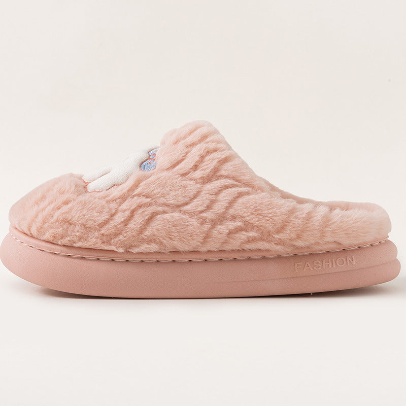 Couple Cotton Slippers Indoor Thickening Warm Plush Cotton Shoes