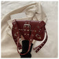 Leopard Print Personalized Design Motorcycle Shoulder warm Women's Bag