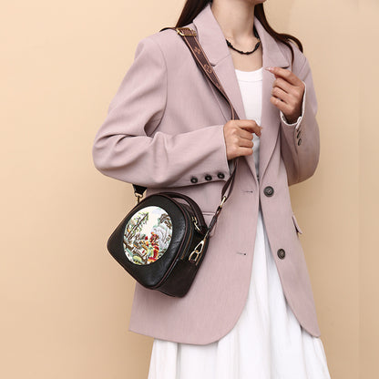 Shoulder Vintage Embroidery Thread Mother Bag