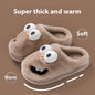 Female Warm Indoor Cartoon Big Eye Dog Cotton Slippers