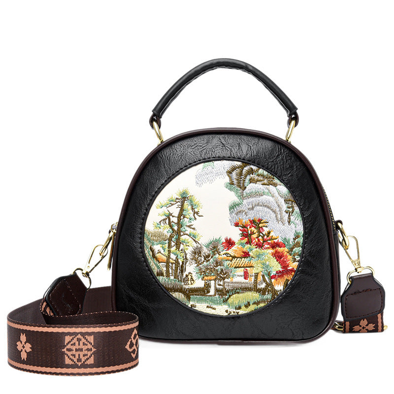 Shoulder Vintage Embroidery Thread Mother Bag