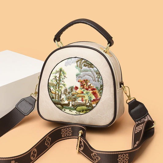 Shoulder Vintage Embroidery Thread Mother Bag