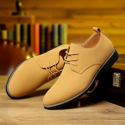 Large Size Men's Leather Shoes Casual Suede Leather Shoes